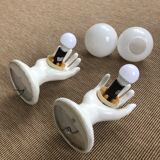 Pair of hand sconces 70s/80s- white