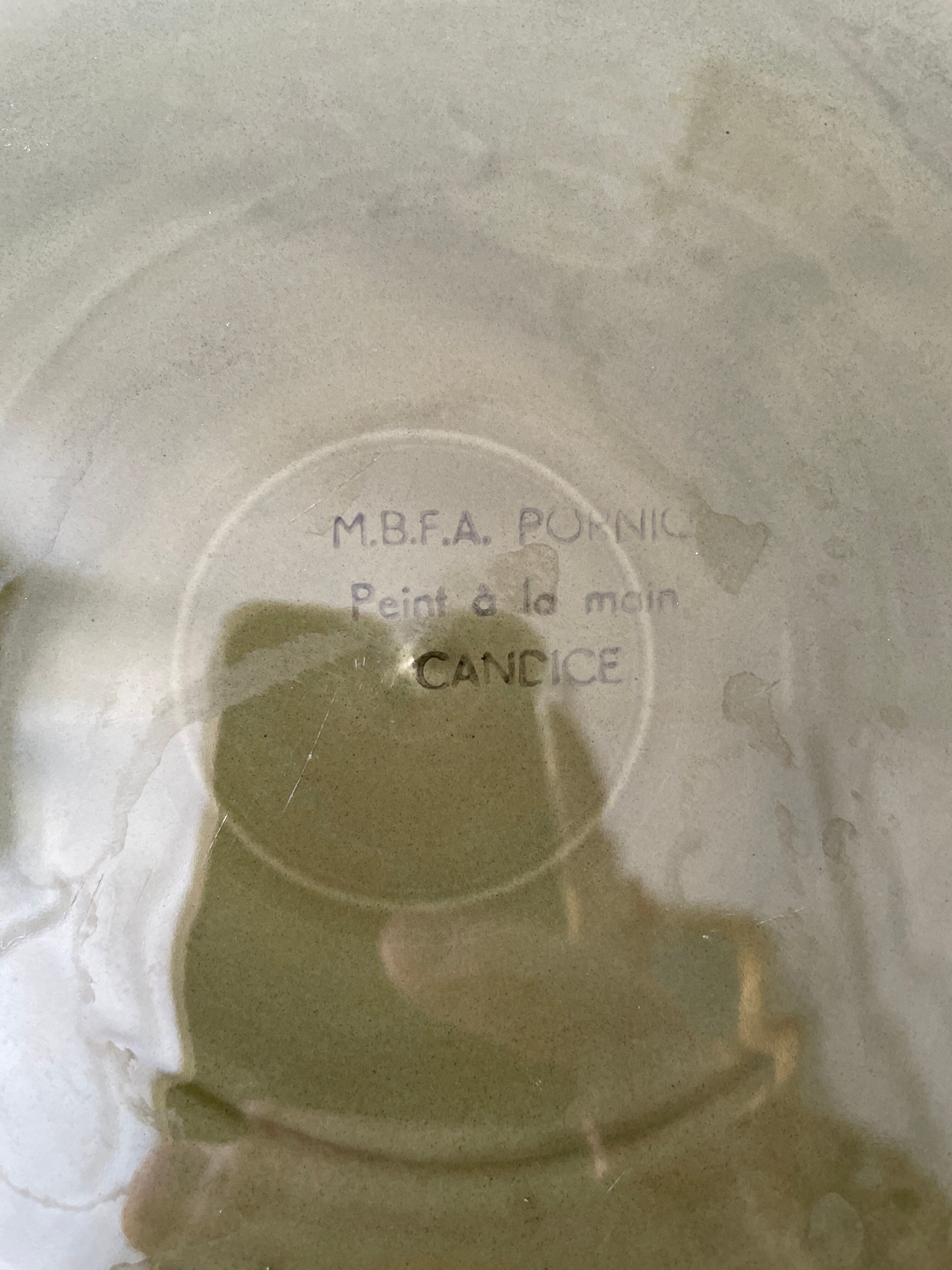 Lot de 4 plats vintage MBFA Pornic, modèle « Candice »