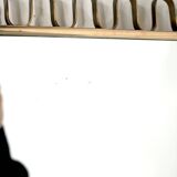 Brass wall mirror, Italy, 1950s