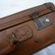 Suitcase old vintage leather