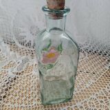 Glass carafe with floral pattern