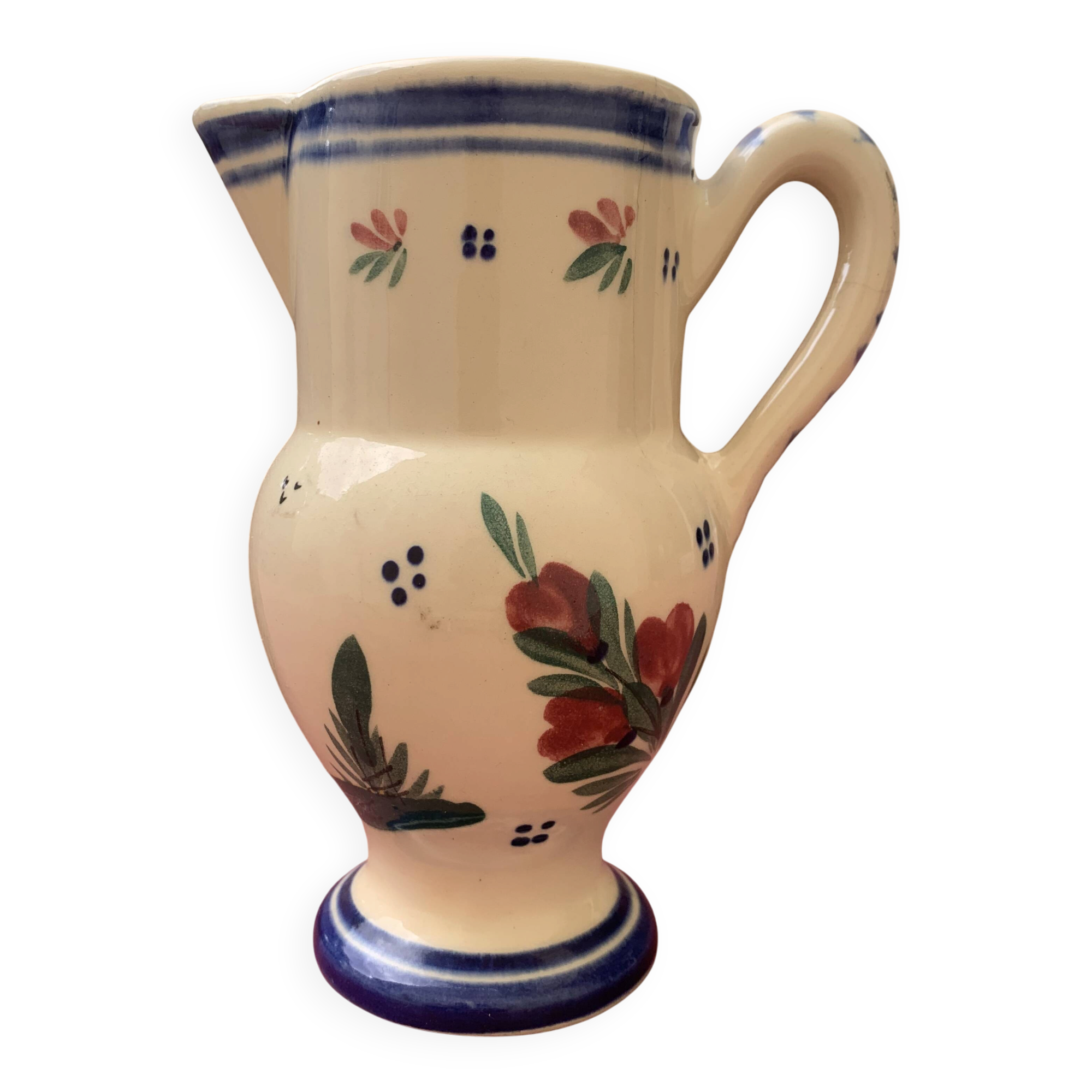 Vintage pitcher Henriot Quimper