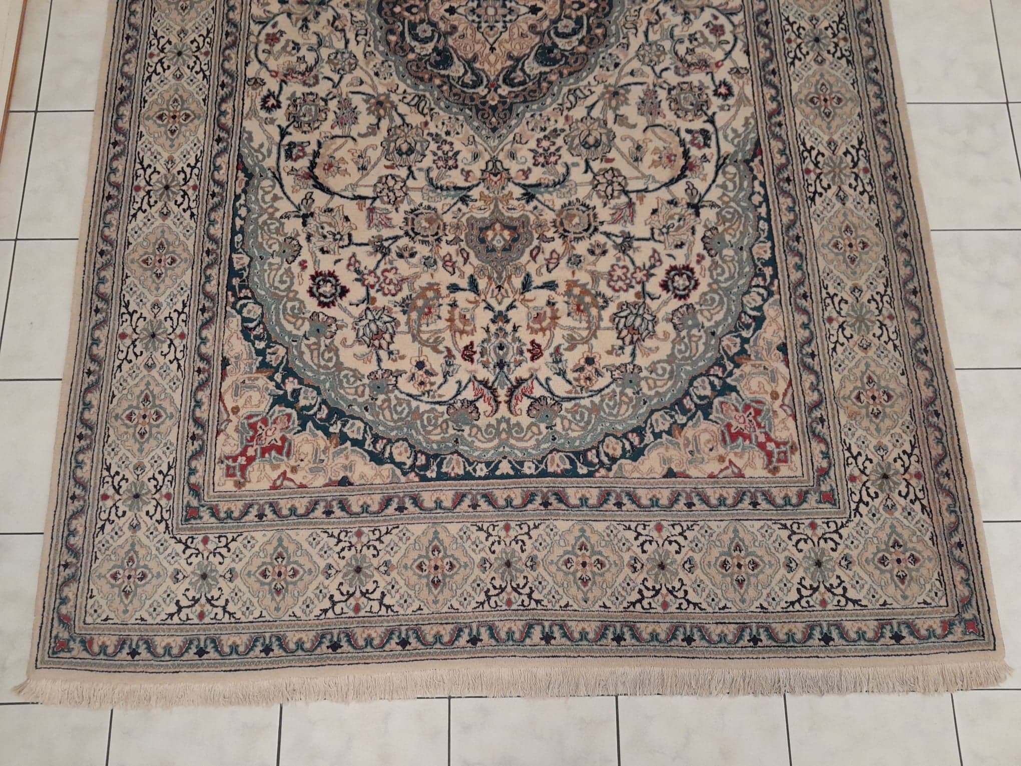 Handmade Persian Nain carpet 310x197cm