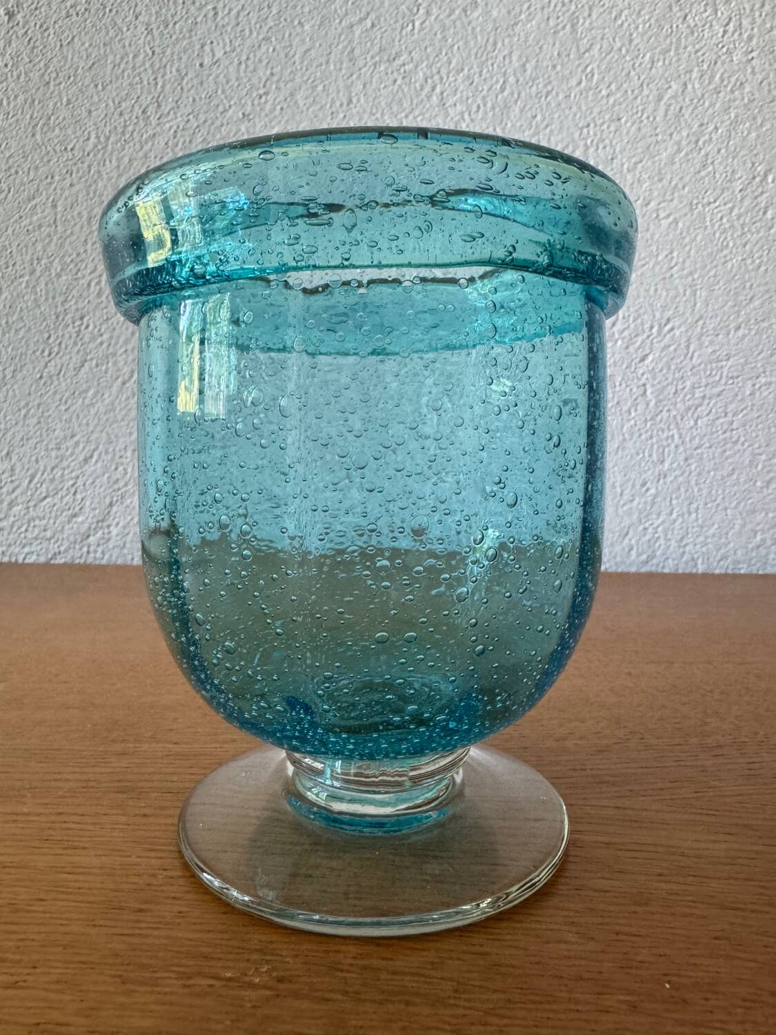 Antique bubble glass vase