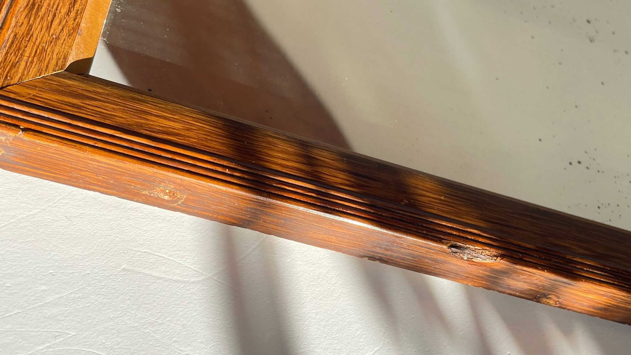 Art deco mirror 1920 wood and silver vintage