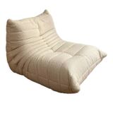 Togo Ligne Roset armchair by Michel Ducaroy in ecru bouclette