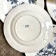 6 Lunéville dessert plates in blue ironstone, "Azaléa" service