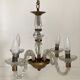 50's vintage glass and brass suspension