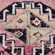 Soft Pink & Orange Rare Style Vintage Runner Rug, 91x359 Cm