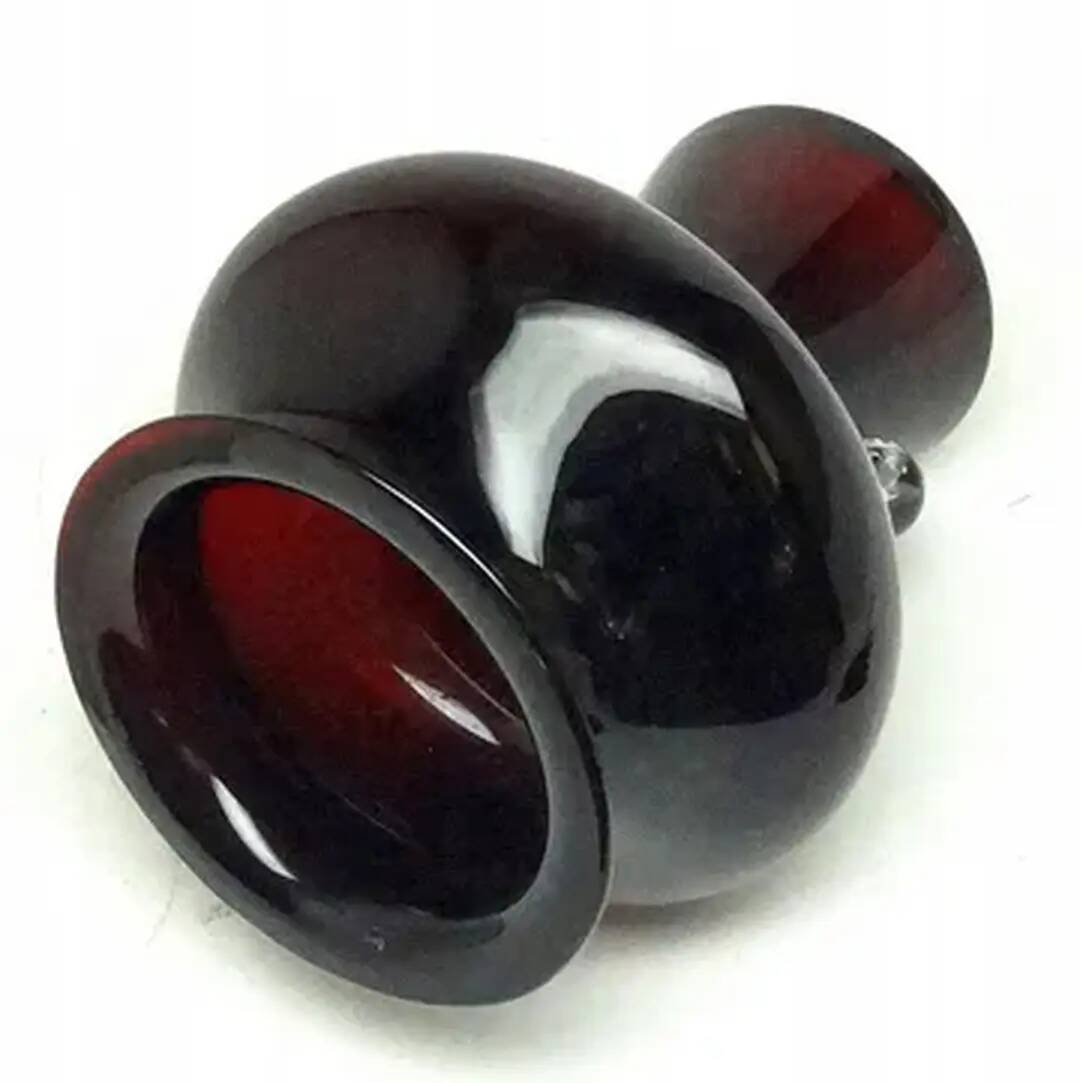 Vase, Polish modernism, burgundy glass, Poland, 1970s