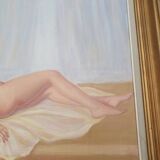 Nude woman painting
