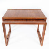 Nesting table in teak of Danish design from the 1960s