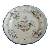 Decorative earthenware plate signed