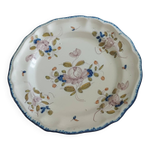 Decorative earthenware plate signed