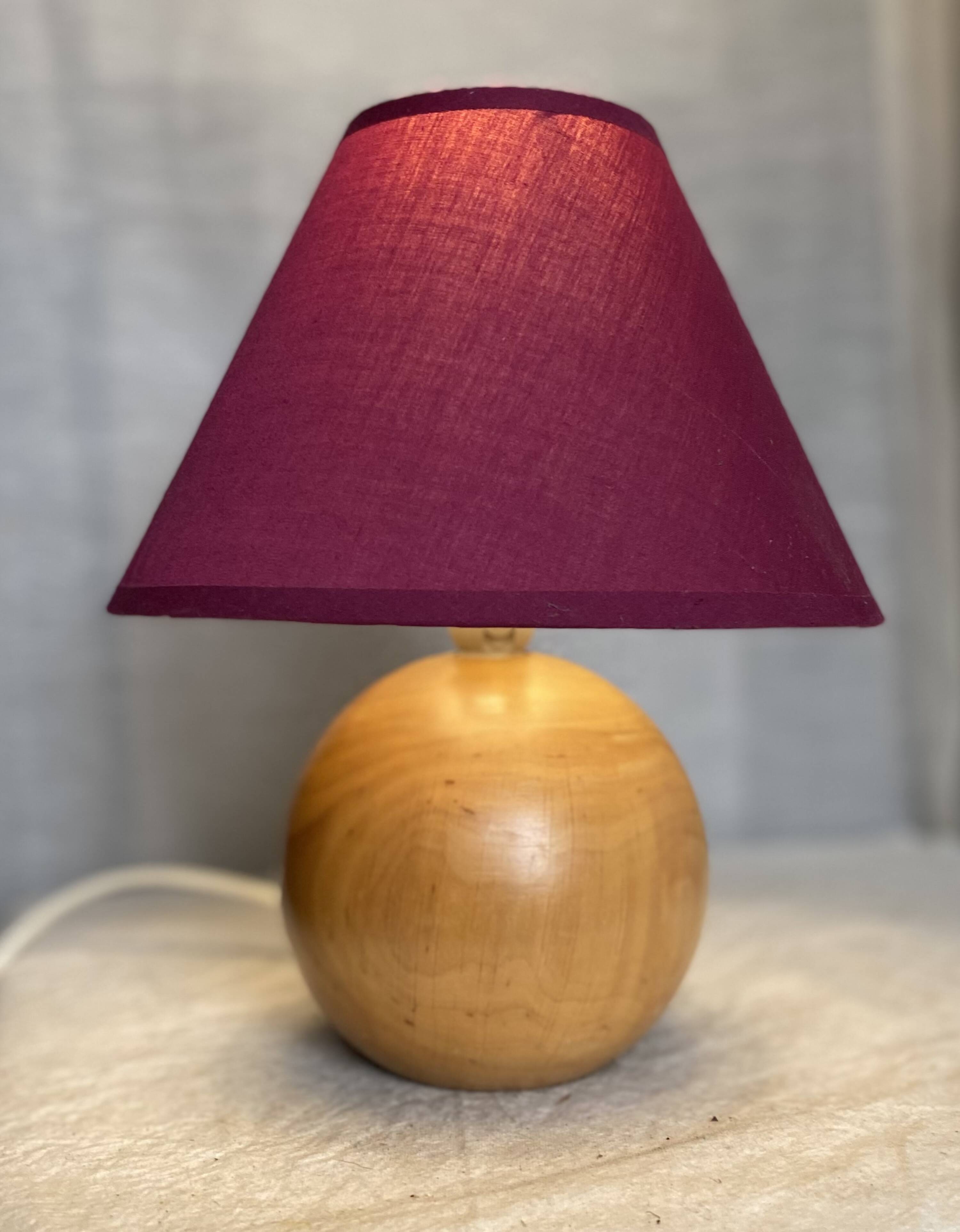 Vintage wooden ball lamp