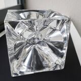 Daum france, rare cendrier cube "roc22", vers 1975, tbe