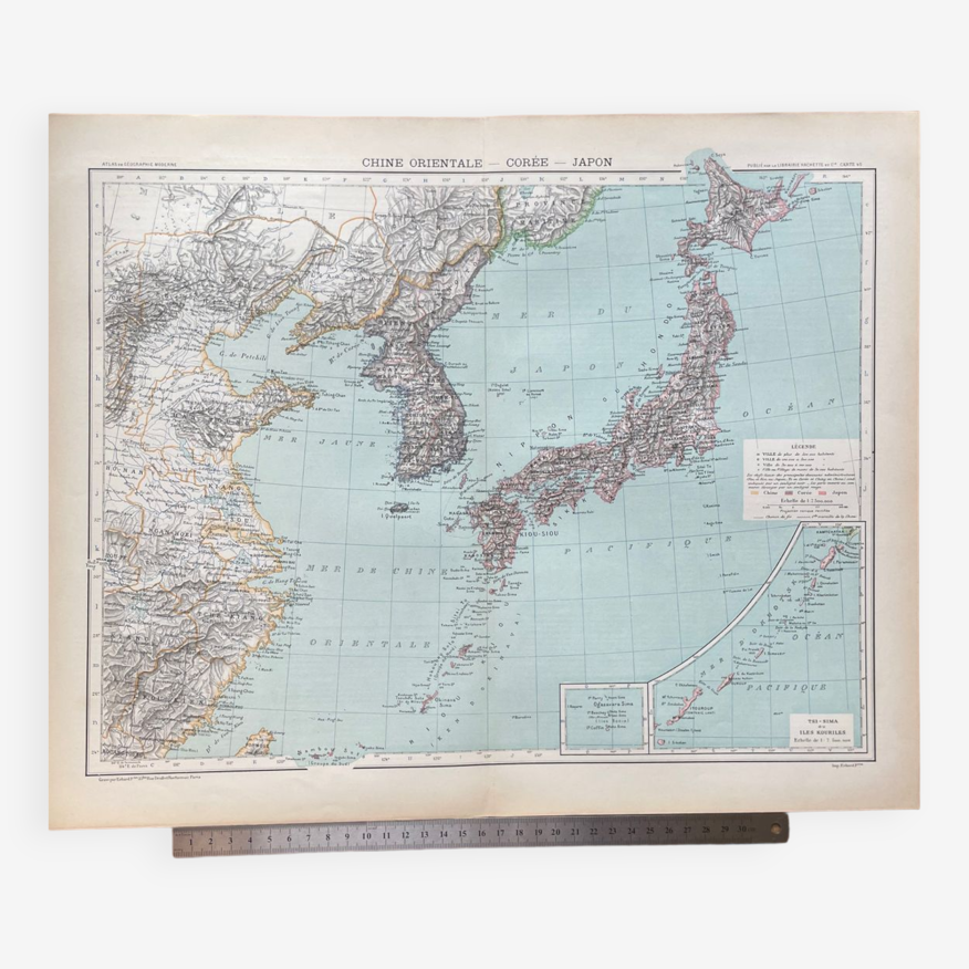 Carte du Japon et de la Corée ou carte japon coree.