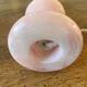 Antique lamp base in rose quartz