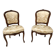 Pair of Louis XV style chairs in solid walnut, 20th century