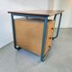 Curved vintage industrial desk / Bauhaus desk