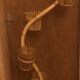 Porte plante serpent vintage années 60 osier bambou rotin
