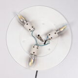 Vintage ceiling lamp with chrome and murano glass, 1960s