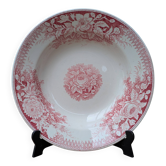 Assiette creuse U&C Sarreguemines modèle Jardinière Terre de Fer 22cm