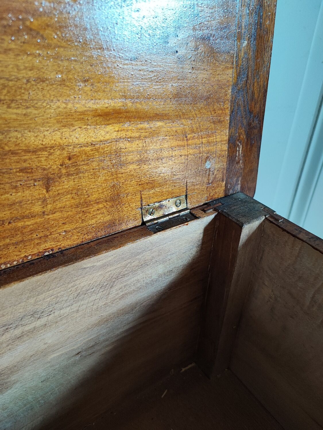 Wooden storage stool