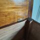 Tabouret coffre en bois