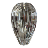 vase vintage en cristal taillé à fa