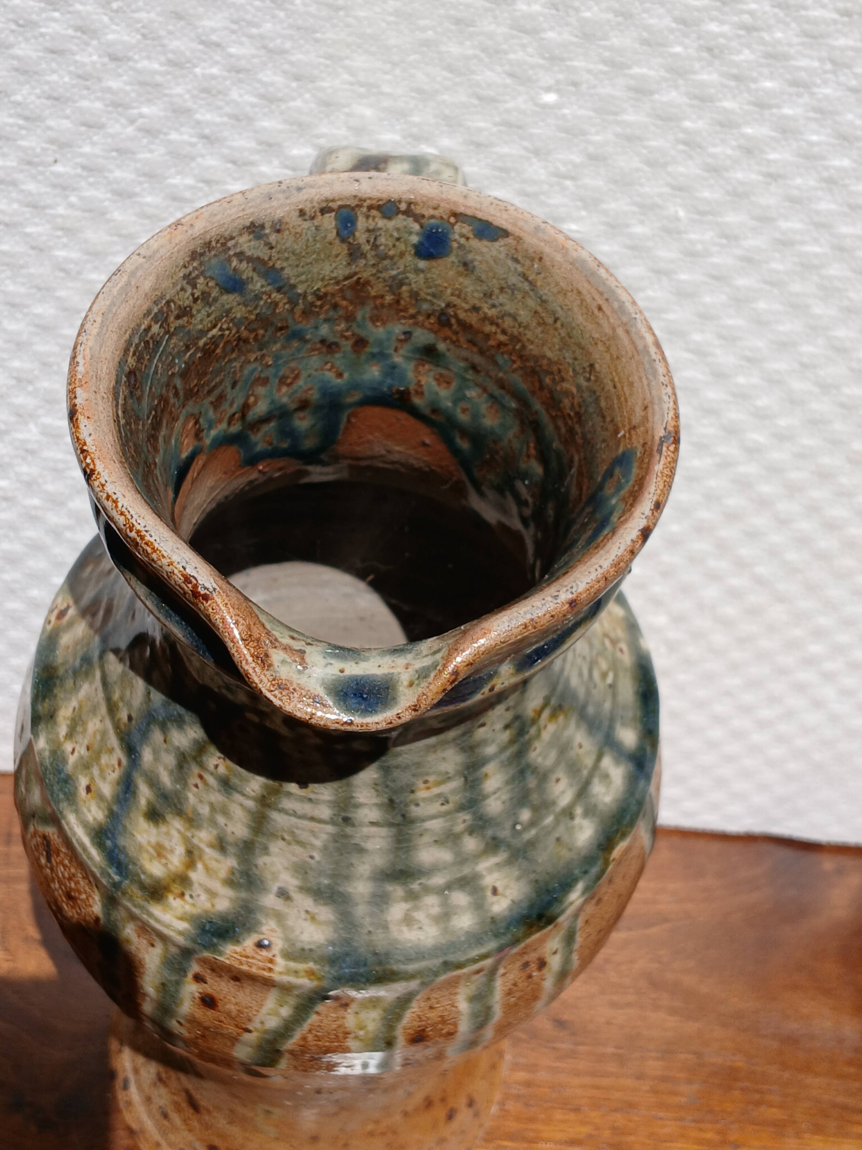 Pichet, vase en grès céram La Borne, années 60-70