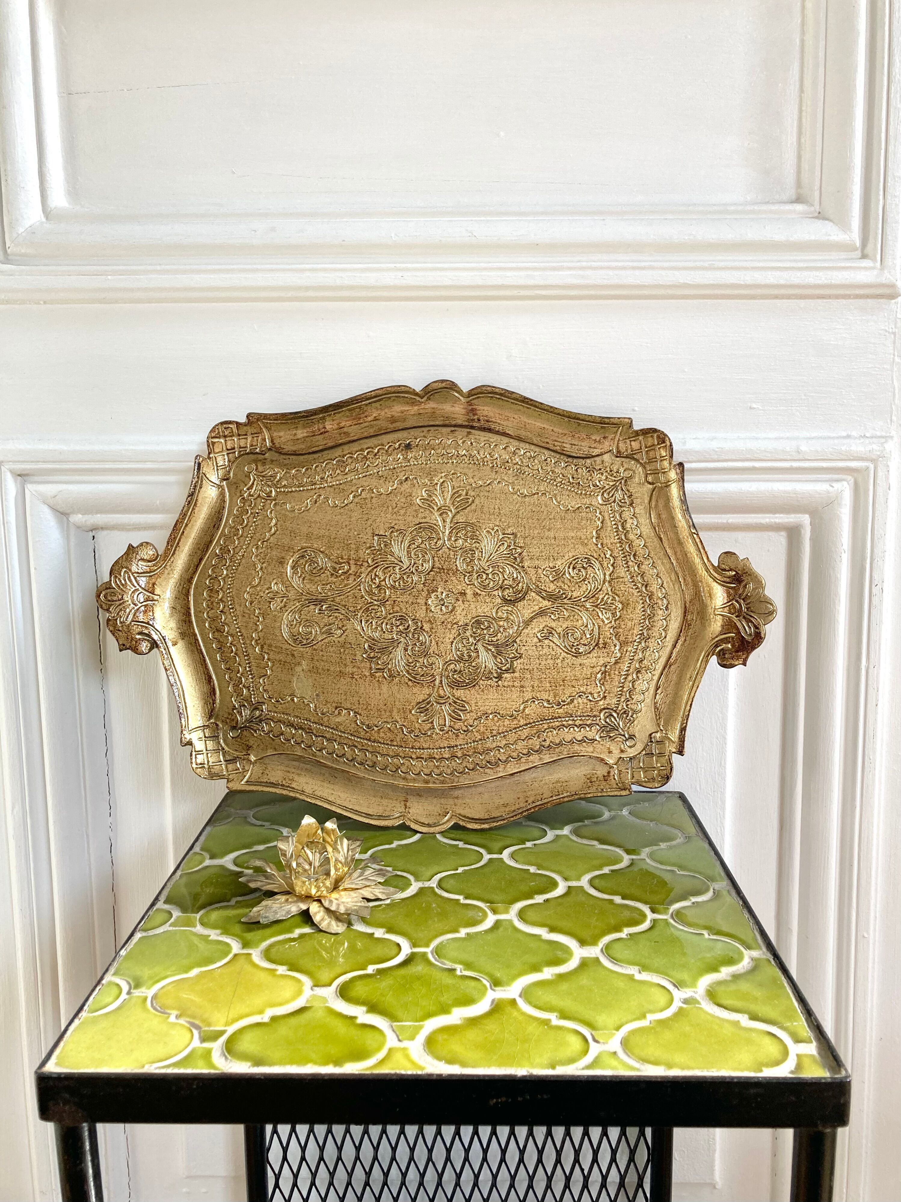 Golden Venetian tray