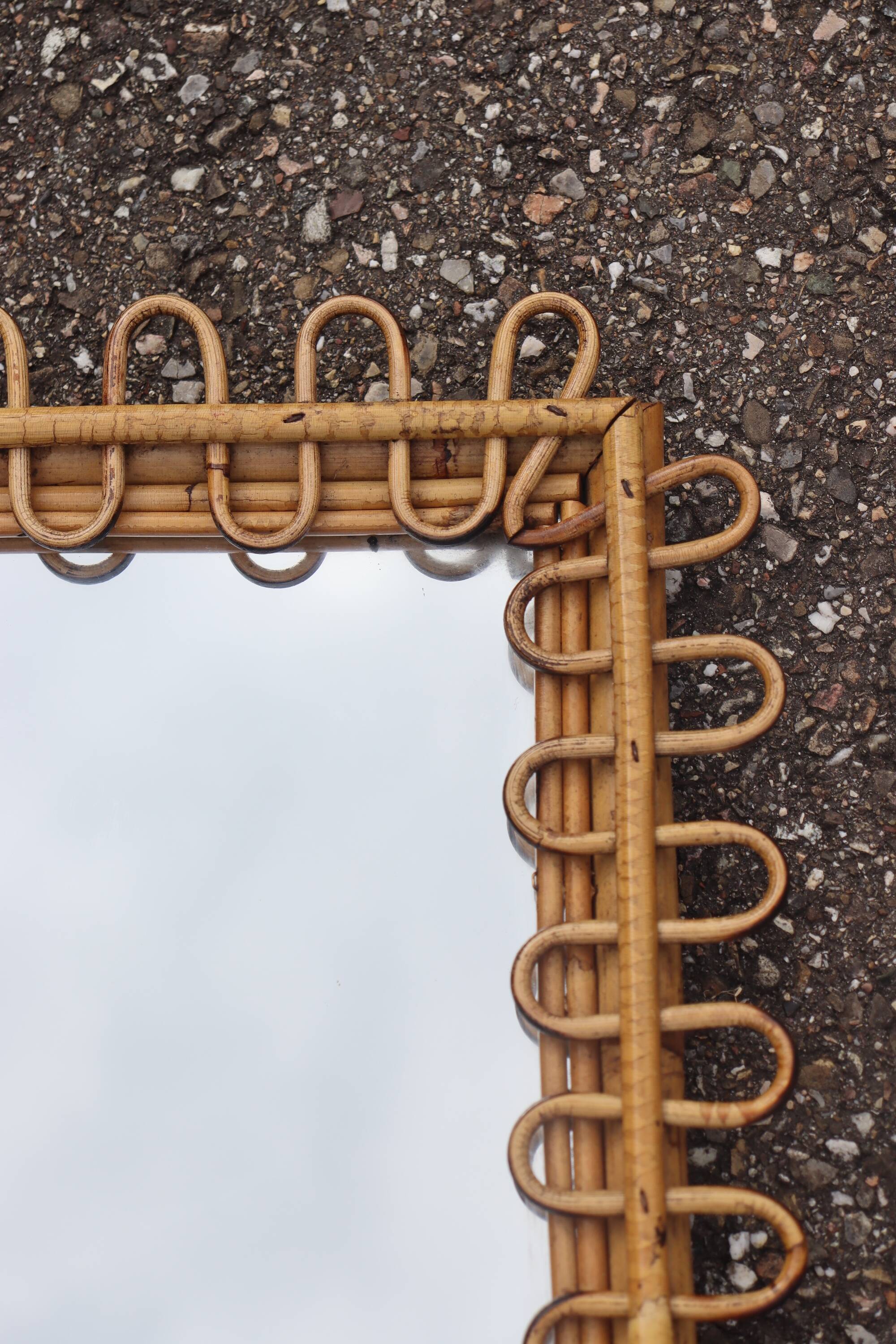 Rattan mirror design Italy