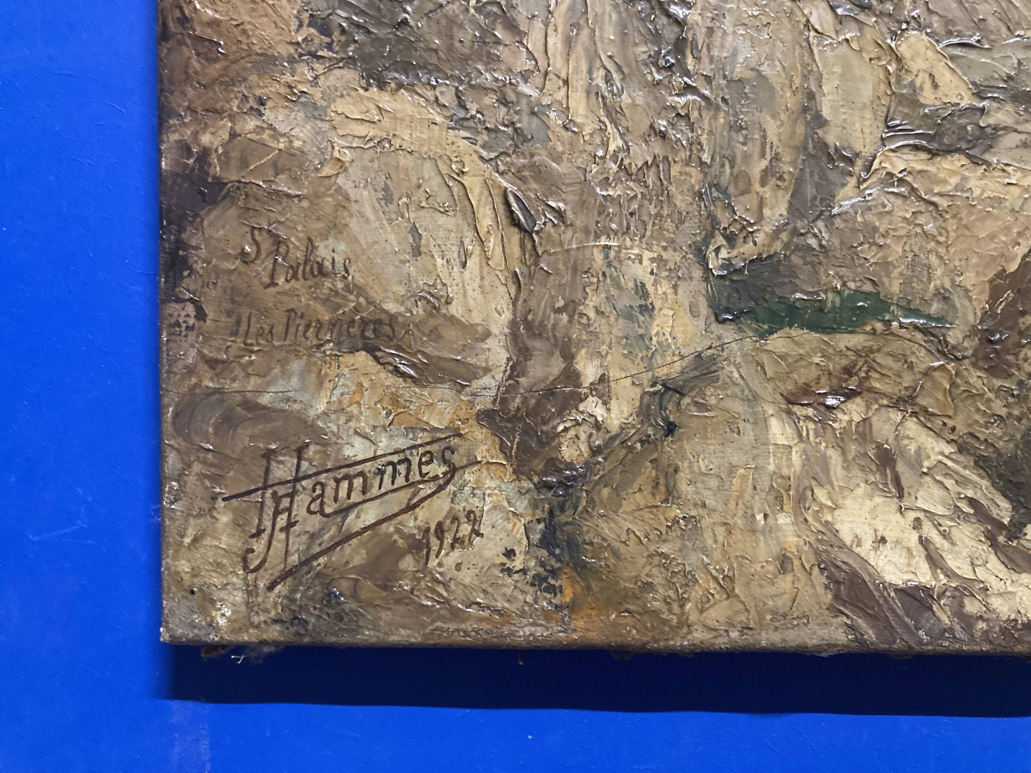 Johan Adolf HAMMES (1905-1994), Le Mauvais temps aux Pierrières, huile