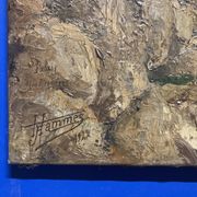 Johan Adolf HAMMES (1905-1994), Le Mauvais temps aux Pierrières, huile
