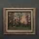 Oil on cardboard by J. Berges undergrowth offered to Guillot de Raffaillac