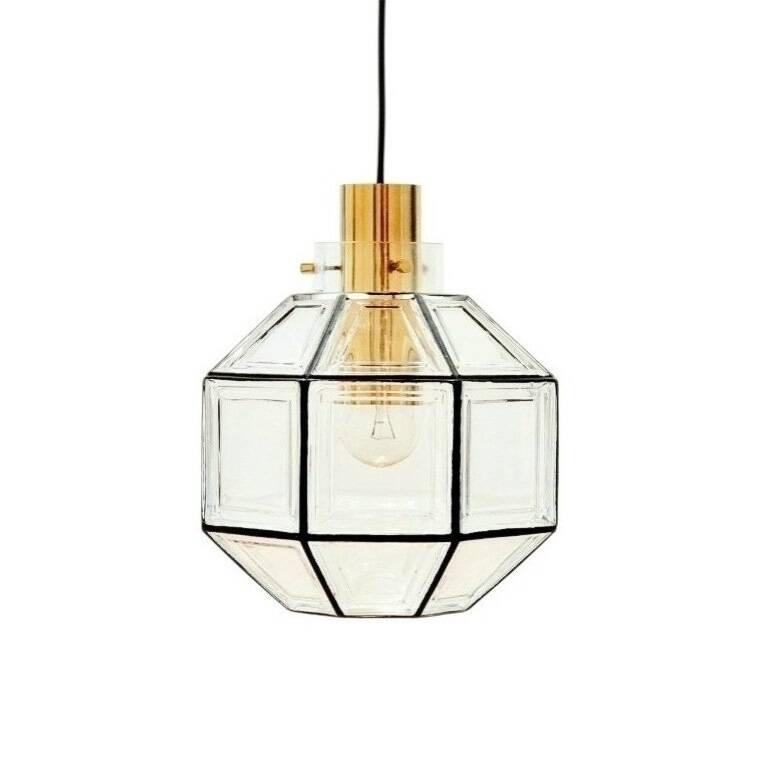 Mid-Century Glass Ceiling Light from Limburg, Germany, 1960s