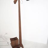 Lampadaire en chêne Français avec rangement coin lecture