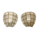 Paire d'appliques nacre coquillage