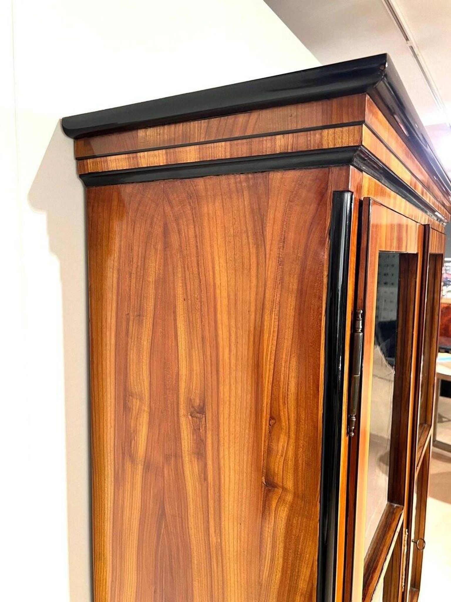 Biedermeier Bookcase, Cherry Veneer, South Germany 1820