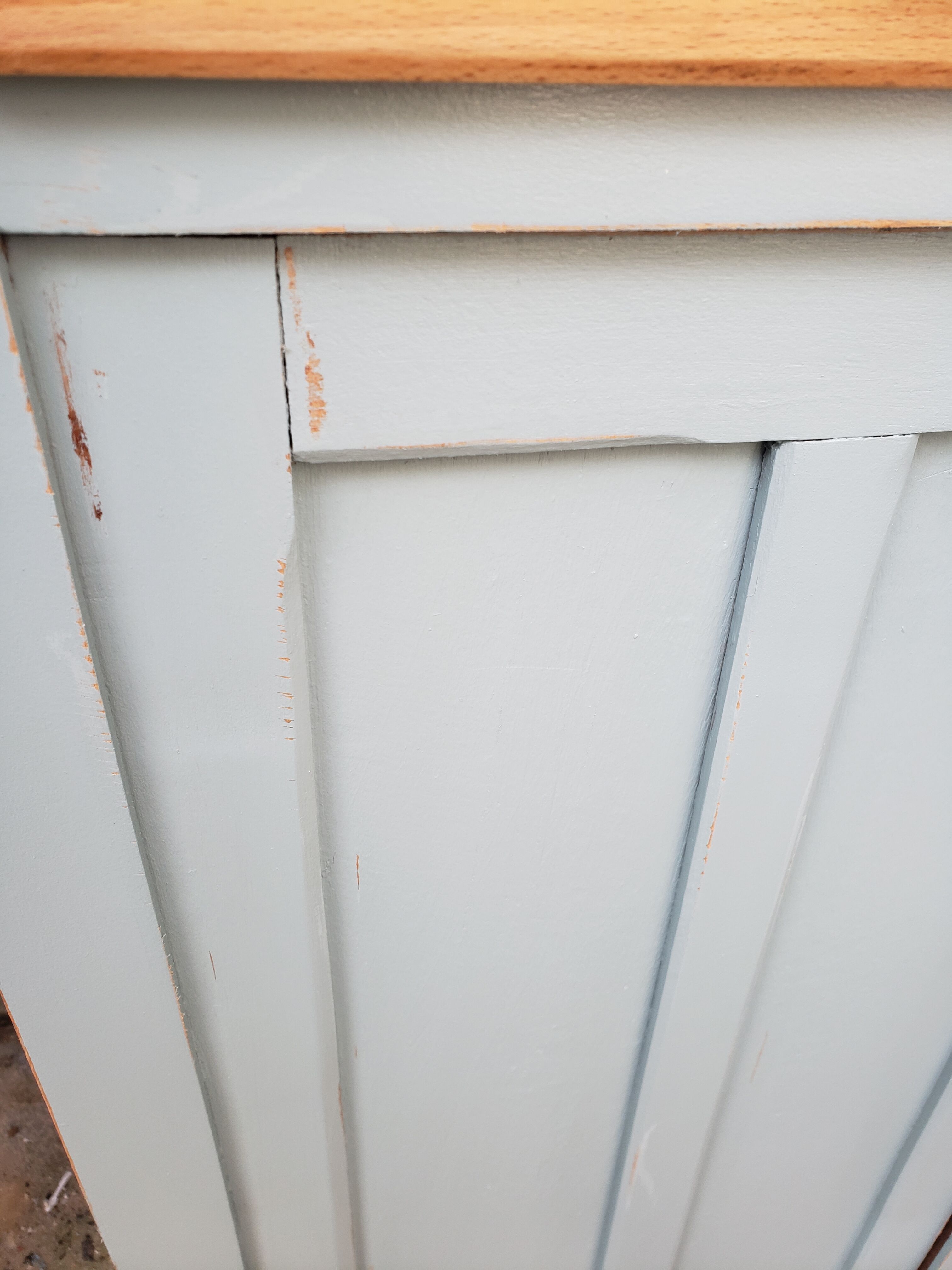 Parisian buffet patina blue old handles