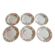 Rose Garden Plates Set by Showa Art Workshop Japan (Set of 6)