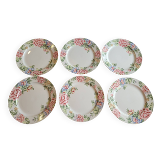 6 assiettes Rose Garden Atelier d'Art de Showa Japon