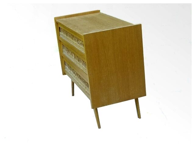 Commode en rotin des années 1960