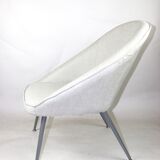 Fauteuil beige Shell des années 70