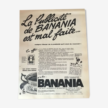 Vintage advertising to frame banania