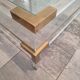 Acrylic glass and brass coffee table, 1985