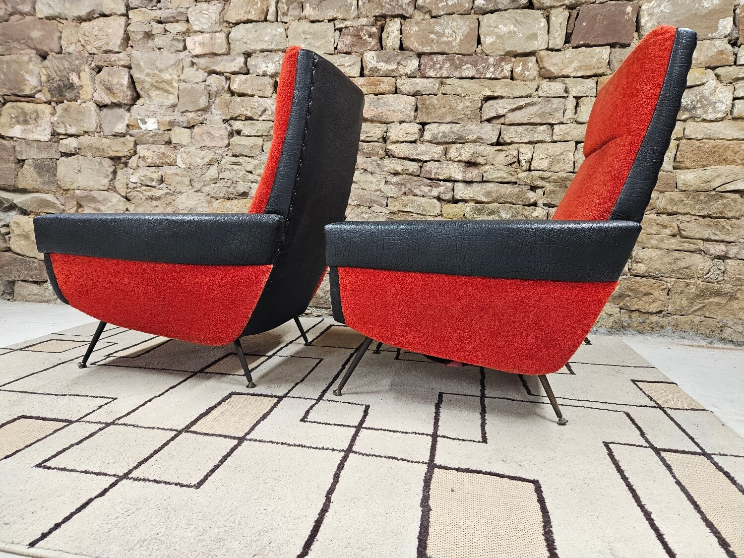 Pair of vintage 70s armchairs