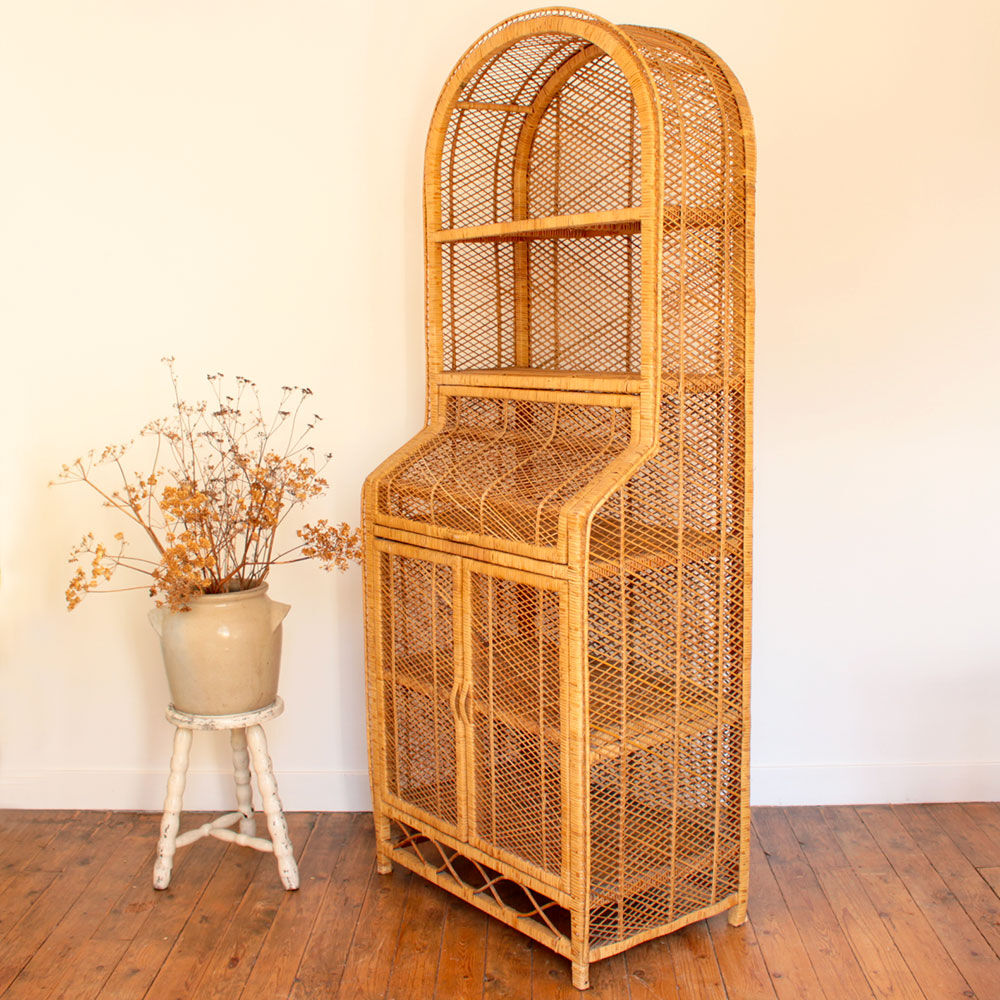 Rattan & wicker bookcase