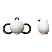 Sugar bowl and milk jug from the German vintage postmodern Fantasia series by Matteo Thun for Arzberg, 1980s, set of 2.